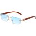 Frameless Wooden Sunglasses For Men – Slingshot Design Trendy Optical Frames (Lightweight & Stylish)_viptrois.com