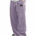 Men's Autumn New Comfortable Long Pants Loose Logo Corduroy Fabric Casual Pants_viptrois.com
