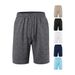 Men's Clothing Loose Large Horizontal Striped Jacquard Fabric Men's Casual Shorts Beach Pants_viptrois.com