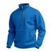 Men's Waffle Autumn Leisure Outdoor High Collar Half Zipper Pocket Pullover Long Sleeve Sweatshirt_viptrois.com