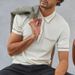 Men's Clothing Summer New Knitted Lapel Short Sleeve Polo Shirt Men's T Shirt Bk0015_viptrois.com