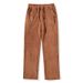 Men's Casual Drawstring Fleece-Lined Pants With Embroidery Design - Slim Fit Straight Leg Winter Trousers For Daily Wear_viptrois.com
