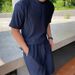 Men's Clothing Striped Comfortable Round Neck T Shirt Casual Sports Shorts Suit Loose_viptrois.com