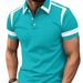 Men's Color Matching Casual Short Sleeved Polo Shirt Men's Sports Polo Shirt_viptrois.com