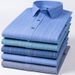 Classic Plaid Long Sleeve Shirt For Men, Breathable Cotton Casual Button Down Shirt, Wrinkle-Resistant Comfortable Top For Everyday Wear_viptrois.com