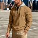 Cross-border American Heavy-duty Velvet Men's Loose Casual Light Luxury Commuter Stand-up Collar Hooded Zipper Long-sleeved Sweater_viptrois.com