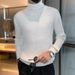 Winter men's high neck sweater with slim fit and thick bottom line, youth's solid color versatile knitted sweater for men_viptrois.com