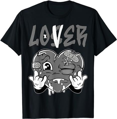 Loser Lover Grey Drip Heart Matching Outfit Men Women T-Shirt_viptrois.com