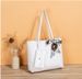 Women's Scarf Tote Bag With Heart Embroidery - Large Capacity Solid Color Handbag_viptrois.com
