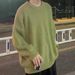 Men's Casual Knit Sweater, Oversized Round Neck Pullover, Thickened Winter Thermal Top, Streetwear Style (M/L/XL/XXL/3XL/4XL)_viptrois.com