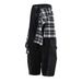 Two-Piece Loose Scimitar Pants Niche Trendy Brand Men's Fashion Design Plaid Detachable Zipper Curved Wide-Leg_viptrois.com
