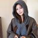 2025 Barakra Knitted Hat Integrated Scarf Hat Korean Version Foreign Style Autumn And Winter Outdoor Warm Bag Head Wool Hat_viptrois.com