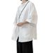 Men's Clothing Pure Linen Short Sleeved Shirt Men's Linen Material White Shirt Cotton Linen Men's Clothing Tops Men's Casual Summer Wear Short Sleeves_viptrois.com