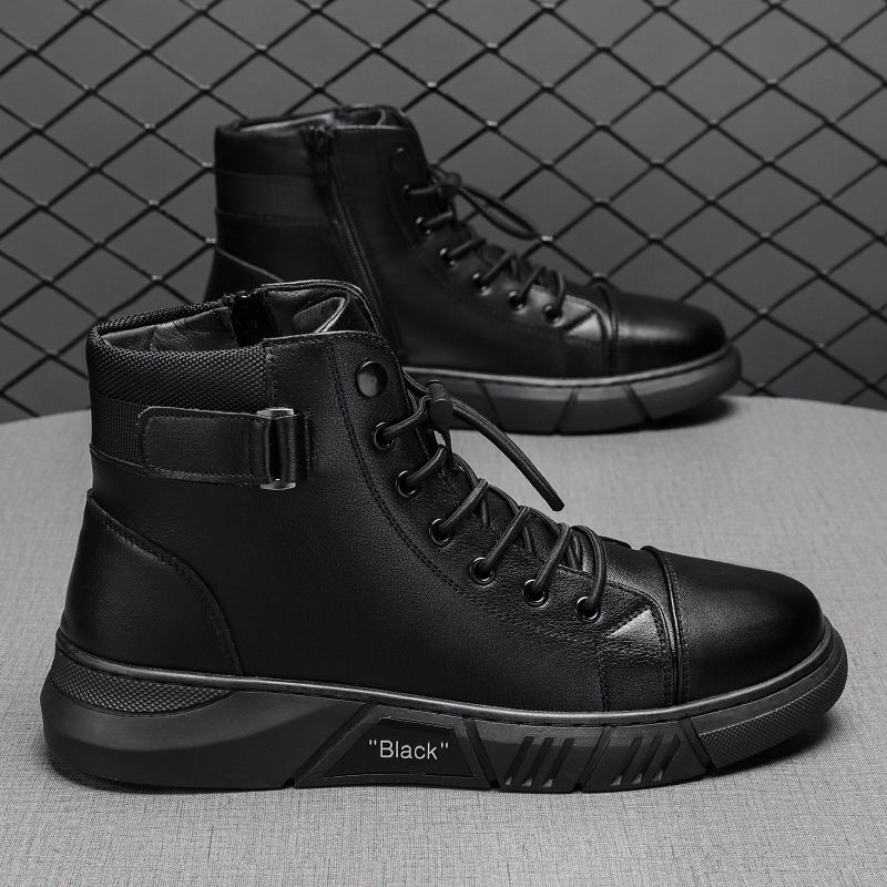 Men's Classic Chelsea Boots Waterproof Slip-On Ankle Boots With Side Zipper Comfortable Casual Shoes For Men_viptrois.com