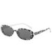 Men's Sunglasses Cow Colored Sunglasses Oval Frame Sunglasses Fashion Sunglasses Internet Celebrity Ins Street Shot Small Frame Glasses_viptrois.com