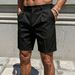 Men's Summer Solid Color Casual Shorts Quick Drying Slim Fit Business Five Point Pants_viptrois.com