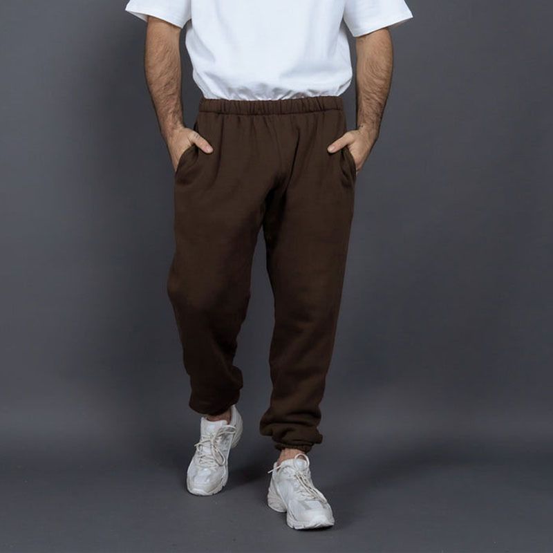 60% Cotton Fleece-Lined Jogger Pants For Men & Women – Winter Warm Sweatpants, Loose Fit, Elastic Cuffs (Black/White/Pink/Brown/Green/Gray)_viptrois.com