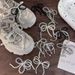 Single DIY Handmade Beaded Bow Lobster Buckle Shoe Buckle Fashionable All Match Shoe Decoration Shoelace Buckle Women_viptrois.com