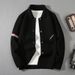 Pure Men's Cardigan Spring Autumn 2025 New Korean Style Trendy Fashion Turn-down Collar Knitted Jacket Coat Sweater_viptrois.com
