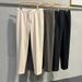 Men's Clothing Suit Pants Winter Korean Straight Thick Nine Points Plus Velvet Warm_viptrois.com