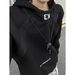 New Autumn And Winter Patchwork Stand Up Collar Hoodie With Trendy Temperament, Fashionable Design Sense, Versatile Loose Top_viptrois.com