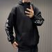 Gothic Embroidered Hoodie – Unisex Oversized Pullover With Dark Floral Stitching & Kangaroo Pockets (M-XXL, Cotton-Blend, Fleece-Lined)_viptrois.com