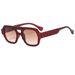 Men's Sunglasses Square Aviator Double Beam Sunglasses Men's Anti Ultraviolet Sunglasses Women's Fashion Retro Large Frame Striped Glasses_viptrois.com