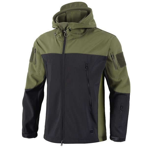 Men's Tactical Jacket Softshell Sharkskin Windproof Waterproof Warm Outdoor Mountaineering Training Uniform_viptrois.com