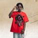 Loose Wide-fit Large Print Short-sleeve Men's T-shirt, Trendy Brand High-quality Half-sleeve T-shirt_viptrois.com