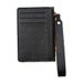 Card Bag Card Cases Hand Held Card Holder Ultra Thin Card Holder Women's Small Coin Purse Solid Color Leather Handle With Zipper For Driver's License_viptrois.com