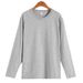 White Long Sleeve T-Shirt 210g Pure Cotton Spring Autumn New Round Neck Loose Heavyweight Seamless Base Layer Shirt For_viptrois.com