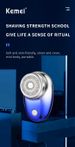 Hot Sale Mini Portable Km-c52 Waterproof Wet And Dry Electric Razor Shaving Hine For Men_viptrois.com