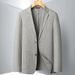 Men's Clothing Men's casual suit spring and autumn linen light luxury business single western middle aged and young single breasted trendy suit jacket_viptrois.com