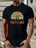 Pretty Bird Dumb And Dumber Parrot Vintage T-Shirt, Funny Bird Shirt, Dumb And D Homme Comfortable Slightly Versatile Casual Summer Stylish_viptrois.com