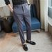 Summer Thin Men's Slim Fit Dress Pants High Elasticity Comfortable Ice Silk Korean Style Fashionable Business Trousers_viptrois.com