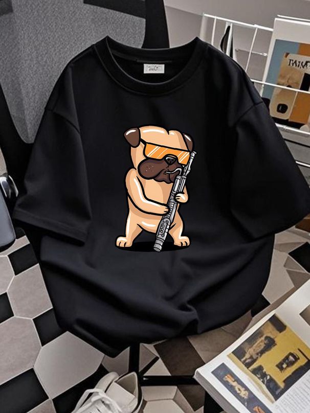 Premium Dog Playing Bassoon T Shirt Lover Gift Bassoonist Player Gifts Graphic Versatile Slightly Summer Designer Clothes Top For Everyday Wear_viptrois.com