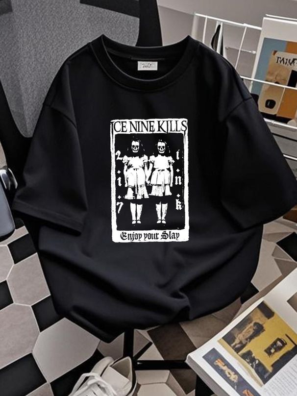 Ice Nine Kills - Enjoy Your Slay T Shirt Basic Style Unisex Heavy Cotton NH2694 Soft Designer Clothes Streetwear Slightly Graphic Stretched_viptrois.com