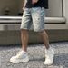 Men's Clothing Summer Denim Shorts Men's Trendy Brand Handsome Ripped Patch Shorts Embroidered New Pants Men's Straight Pants_viptrois.com