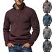 Men's Style Knitted Sweater With Half-Turtle Neck, Fleece Lined, Thickened, Long Sleeve Casual Winter Pullover (Available In Multiple Colors )_viptrois.com