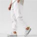 "Men's Casual Linen-Blend Pants - Straight Leg, Relaxed Fit, Breathable & Lightweight For Everyday Wear (S-XXXL, 7 Colors)_viptrois.com