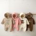 Baby clothing Baby clothes winter clothes for boys and girls baby full moon clothing crawling suit plus cashmere warm suit newborn onesie tide_viptrois.com