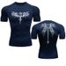 Men's Clothing Fitness Clothes Running Sportswear High Elastic Short Sleeve Men's Training Clothing Sports Quick Drying Clothes Tights Men_viptrois.com