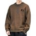 Loom Italian American Retro Heavyweight Crew Neck Knitted Men's Autumn Winter New Loose Lazy Pullover Sweater_viptrois.com