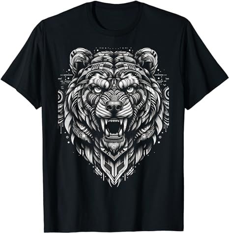 Tribal Bear Shirt | Men Women XS - 6XL | Graphic T-Shirt_viptrois.com