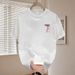 Men's Retro Number 7 Short Sleeve T-Shirt High Street Style Heavyweight Pure Cotton Loose Fit Summer Top Couple Style_viptrois.com