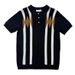 Men's Polo Shirt Knitwear Short Sleeve T-Shirt Striped Lapel Old Money Style Casual Top For Men_viptrois.com
