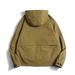 "Streetwear Utility Jacket – Unisex Nylon Cargo Coat With Detachable Hood For Urban Exploration"_viptrois.com