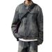 American Style Vintage Washed Denim Jacket For Men, Loose Versatile On The Streets, Stylish And Rugged_viptrois.com