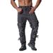 Man's clothing Fashion men's young men personality zipper decorated large size casual pants_viptrois.com