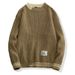 Pure 2023 Autumn Winter New Ins Japanese Style Trend Thickened Base Shirt Men Loose Round Neck Knitted Sweater_viptrois.com